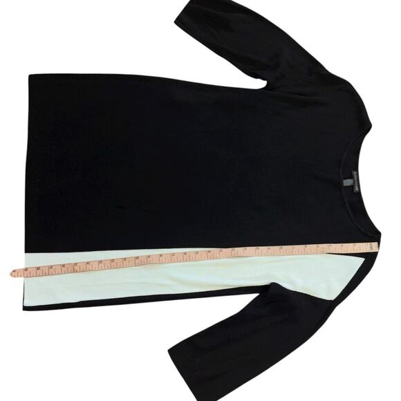 Eileen Fisher Black White Color Block Tunic Mini Dress Shirt Womens S Minimalist - Picture 9 of 9